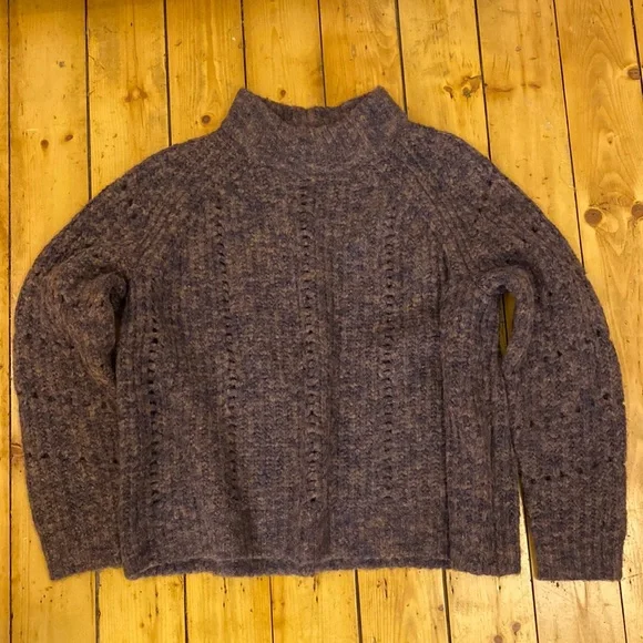 Madewell Purple Turtleneck Sweater - Picture 4 of 9